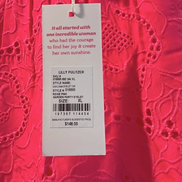Lilly Pulitzer eyelet sleeveless top NWT - Picture 4 of 6